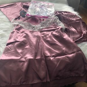 Satin and Lace Camisole and Short Set